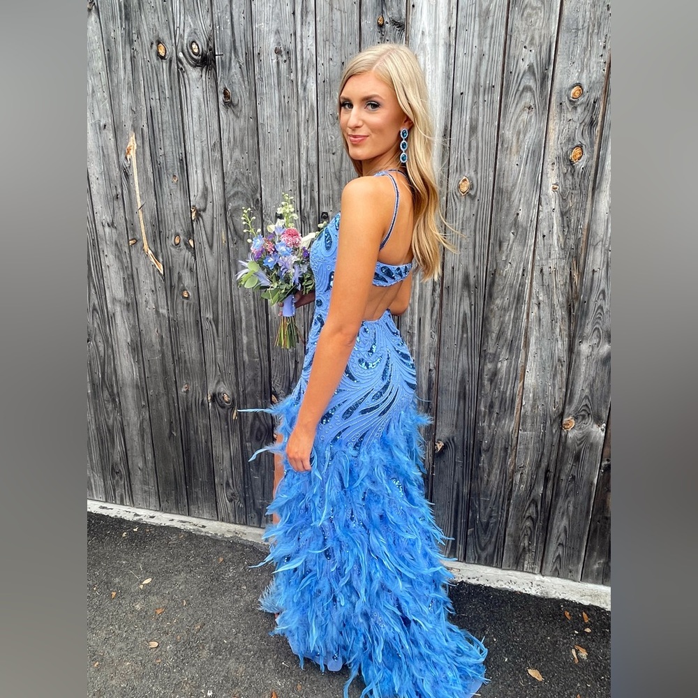 Rachel Allan periwinkle prom dress size 0